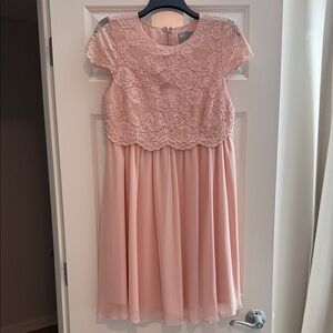 ASOS Pink Lace Overlay Kids Dress